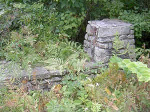 What probably used to be an entrance sign at Pleasant Garden.